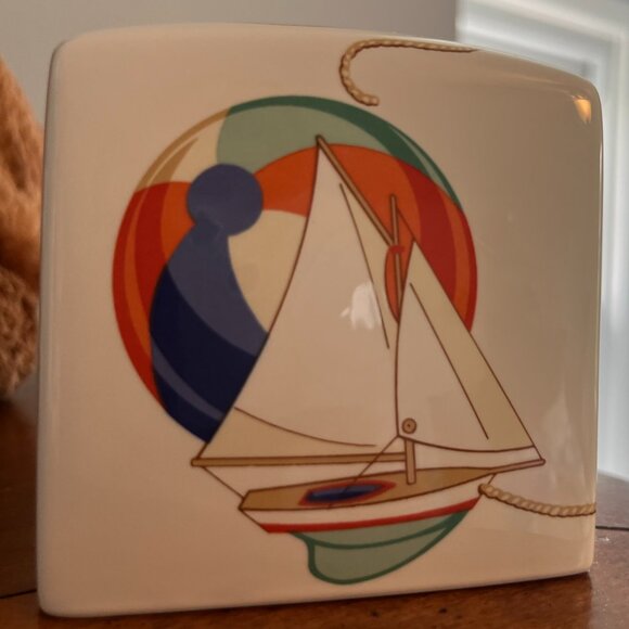 4 Piece Tiffany Baby Dish Set- EUC- Seashore Collection w/ Tiffany Box - Picture 3 of 10